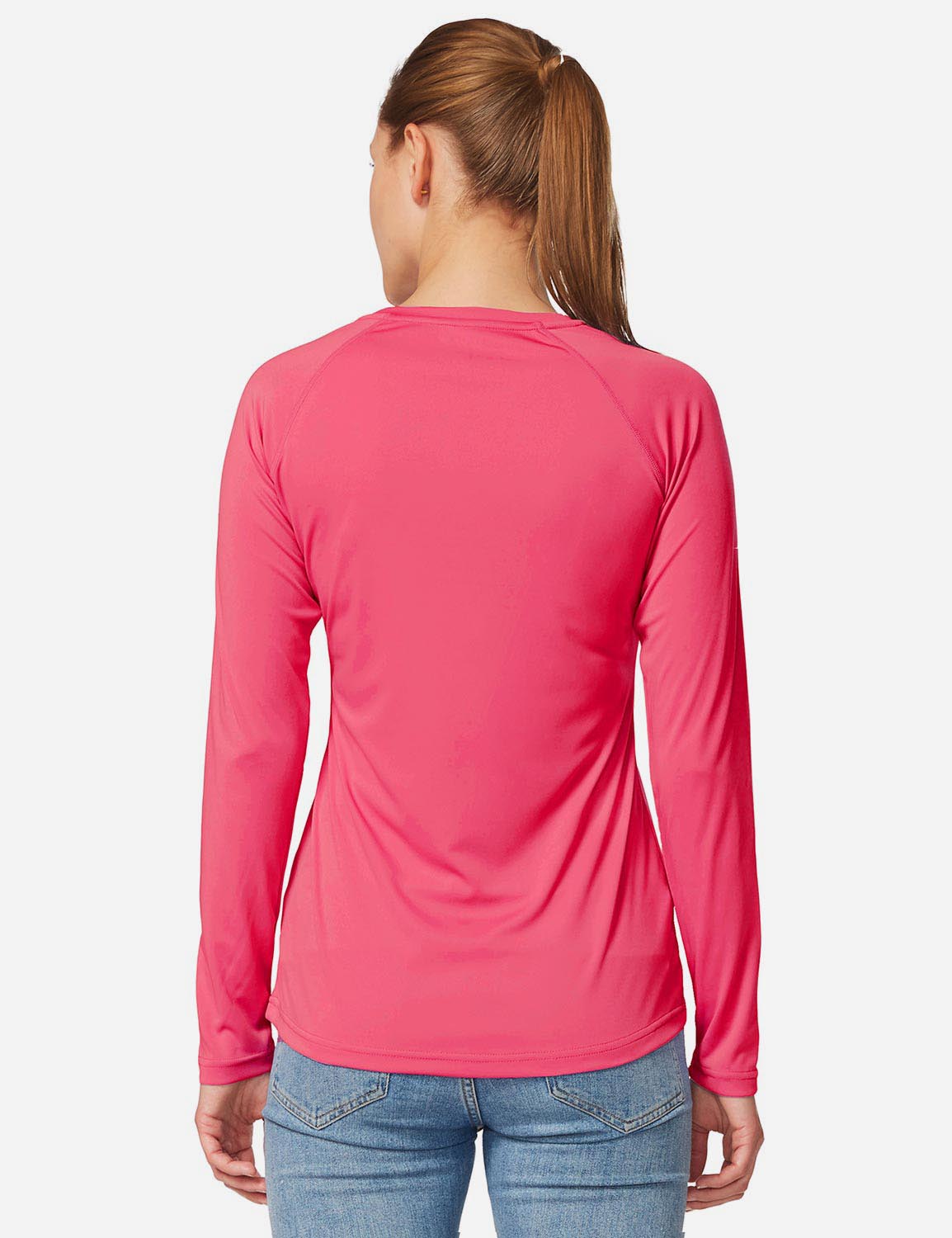 Maglia Donna Protezione Solare Girocollo Maniche Lunghe Raglan