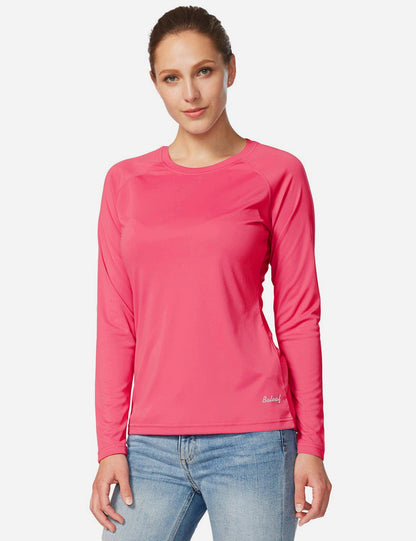 Maglia Donna Protezione Solare Girocollo Maniche Lunghe Raglan