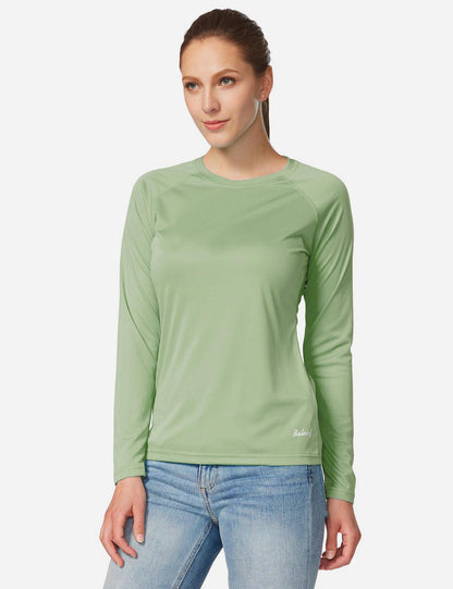 Maglia Donna Protezione Solare Girocollo Maniche Lunghe Raglan