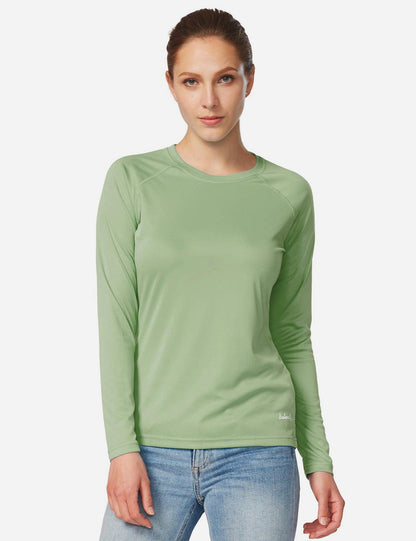 Maglia Donna Protezione Solare Girocollo Maniche Lunghe Raglan