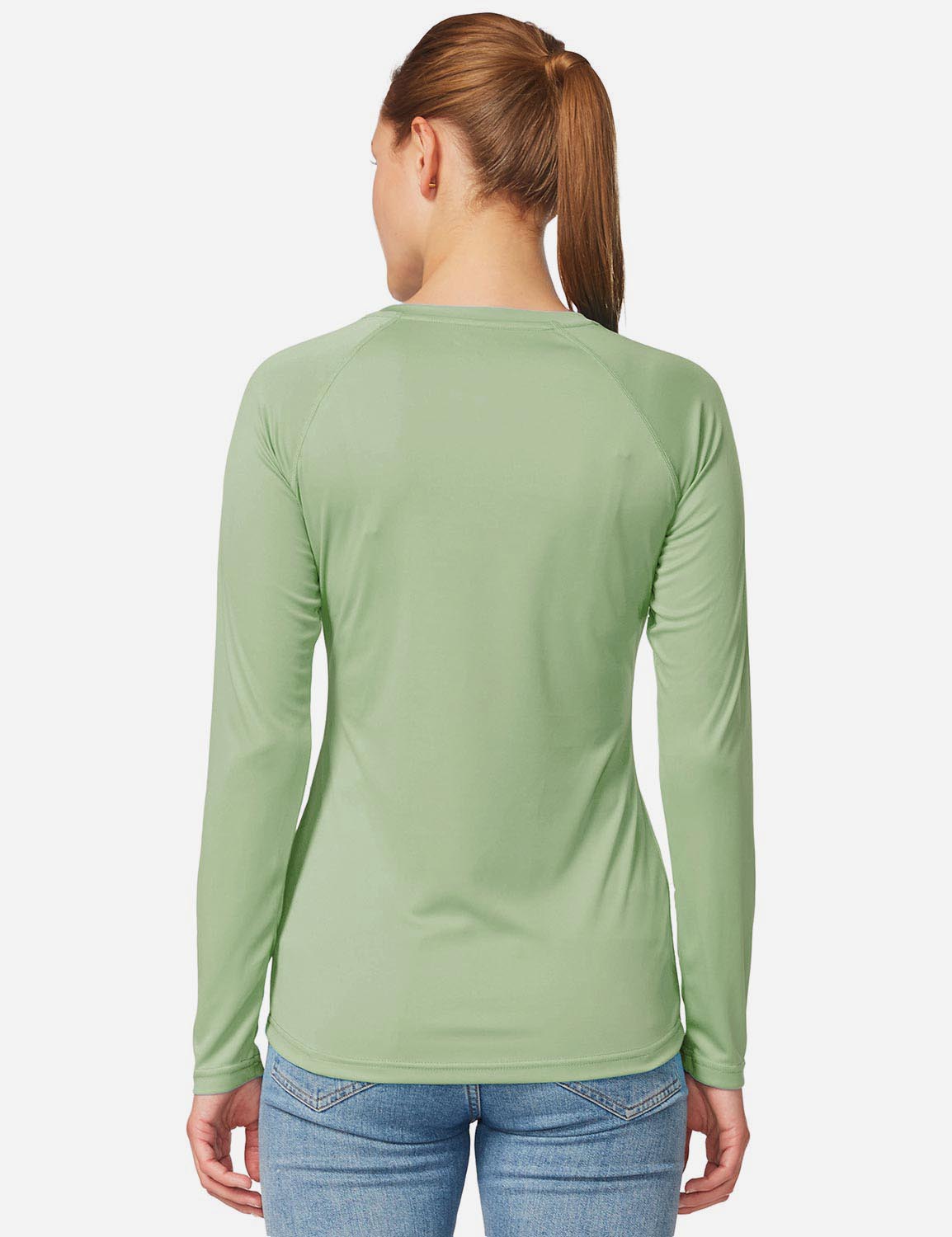 Maglia Donna Protezione Solare Girocollo Maniche Lunghe Raglan