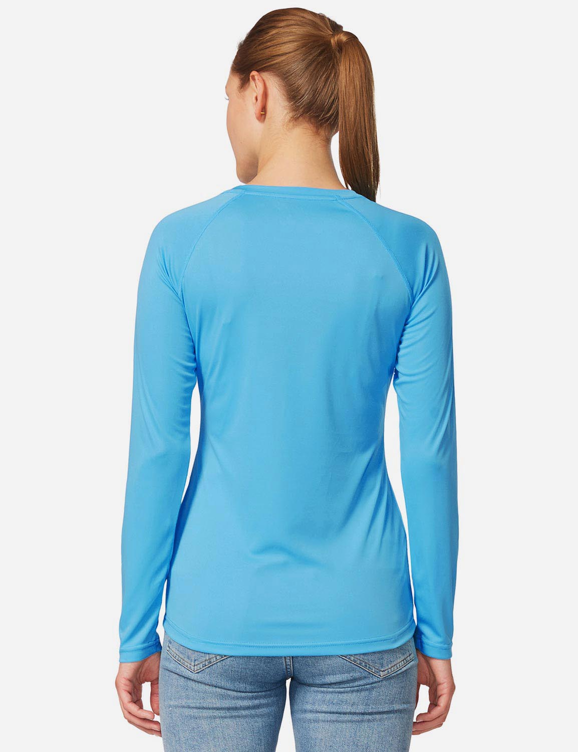 Maglia Donna Protezione Solare Girocollo Maniche Lunghe Raglan