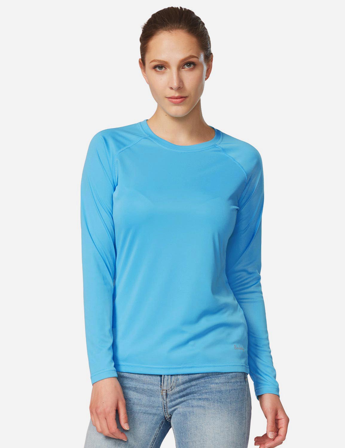 Maglia Donna Protezione Solare Girocollo Maniche Lunghe Raglan