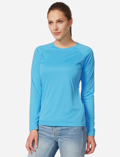 Maglia Donna Protezione Solare Girocollo Maniche Lunghe Raglan