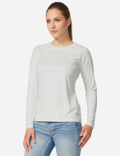 Maglia Donna Protezione Solare Girocollo Maniche Lunghe Raglan