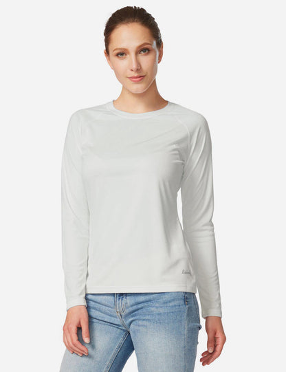 Maglia Donna Protezione Solare Girocollo Maniche Lunghe Raglan