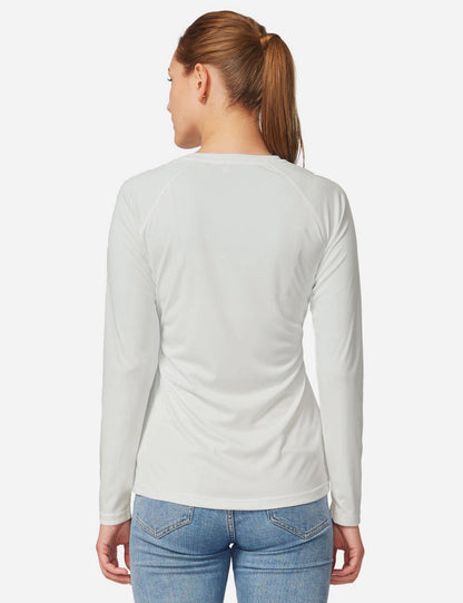 Maglia Donna Protezione Solare Girocollo Maniche Lunghe Raglan