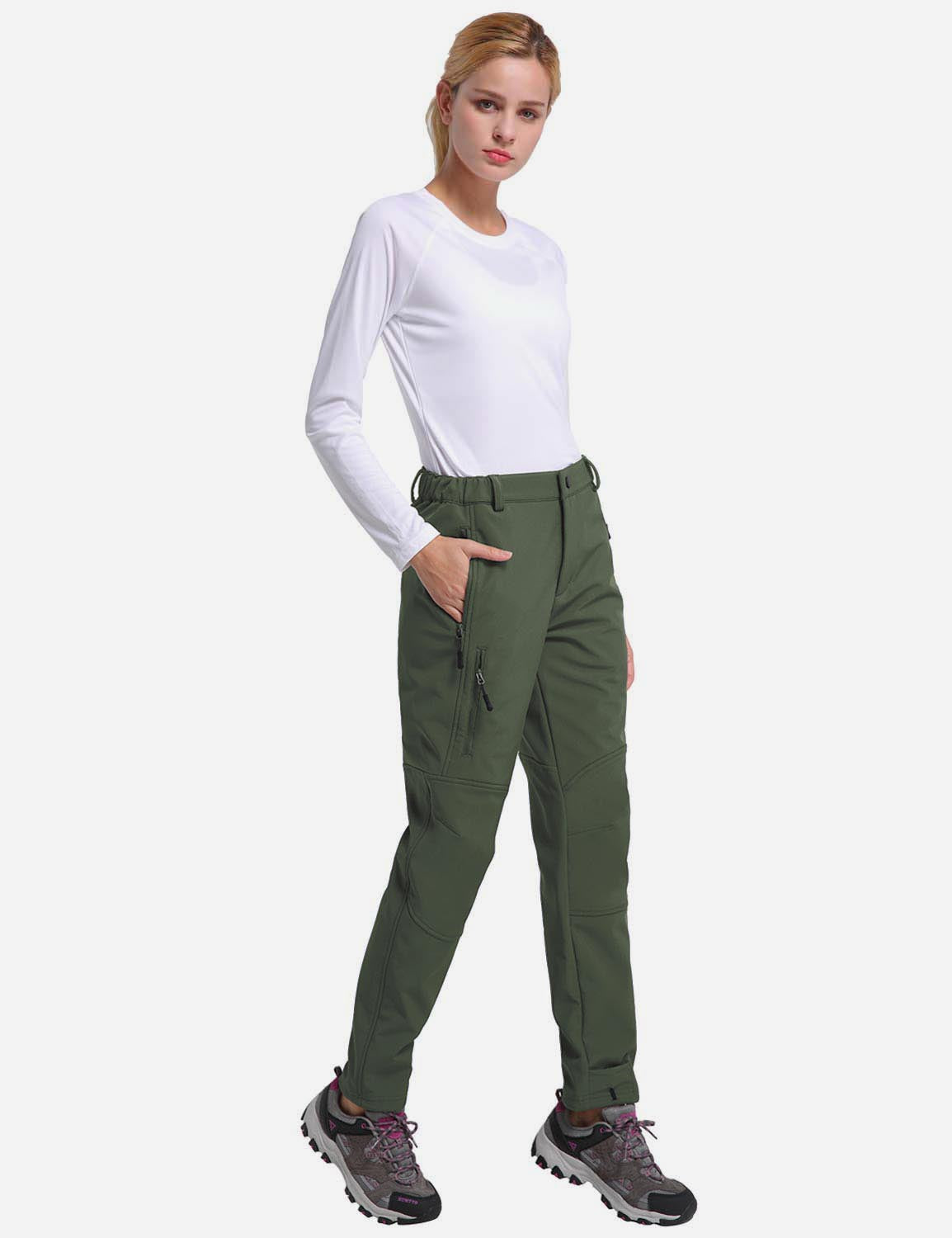 Women's Winter Thermal Pants with Articulated Knees and Zippered Pockets