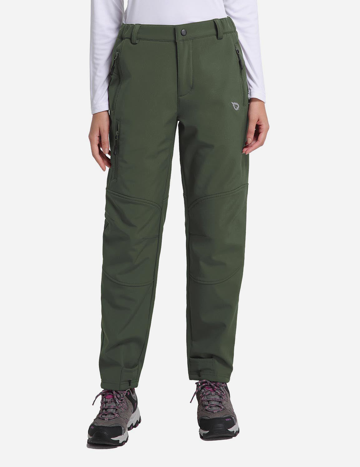 Women's Winter Thermal Pants with Articulated Knees and Zippered Pockets