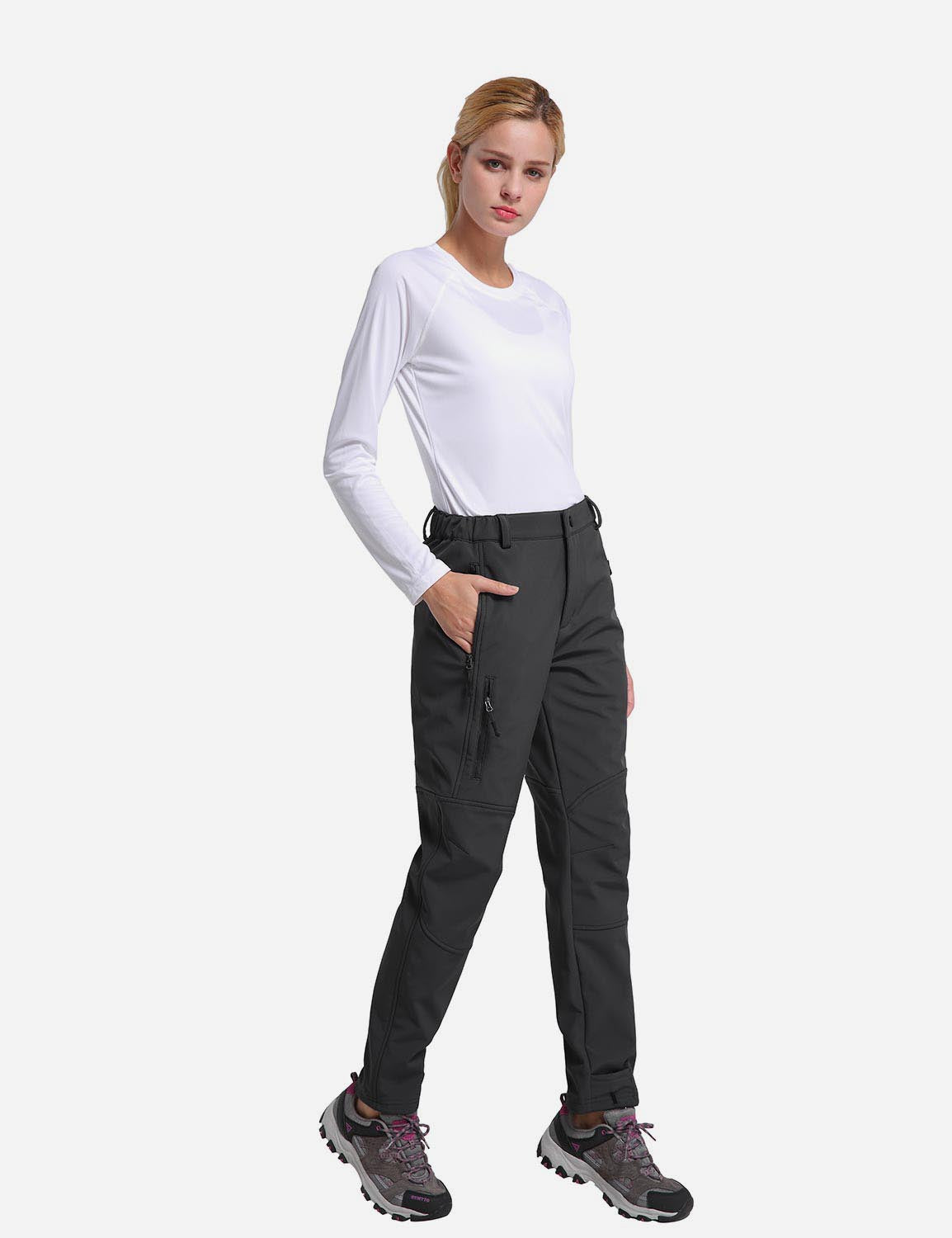 Women's Winter Thermal Pants with Articulated Knees and Zippered Pockets
