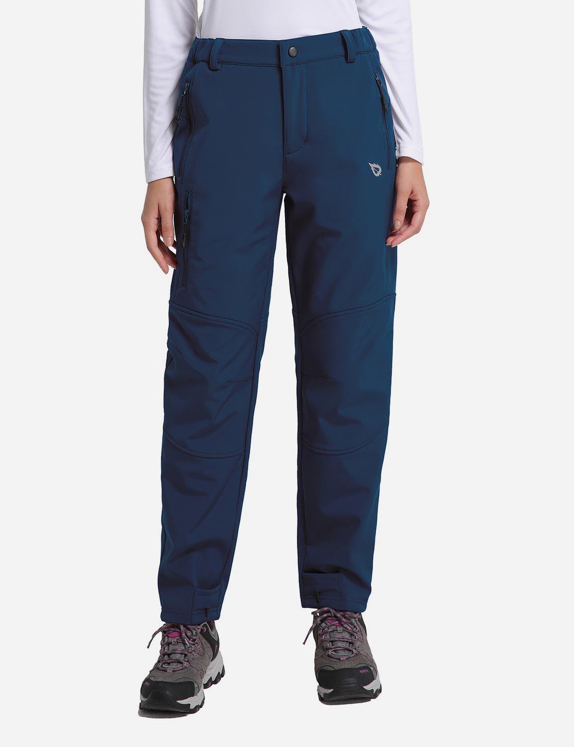 Women's Winter Thermal Pants with Articulated Knees and Zippered Pockets