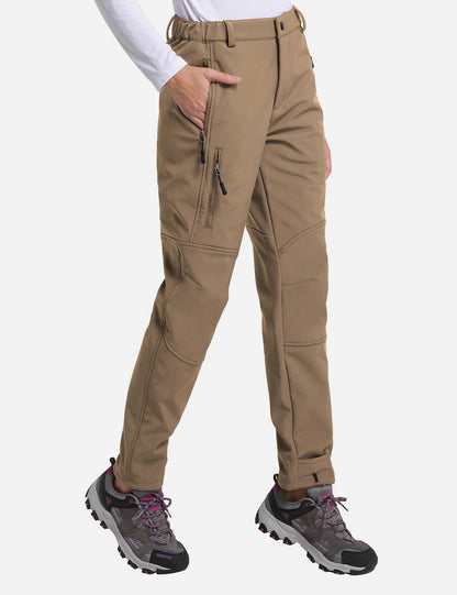 Women's Winter Thermal Pants with Articulated Knees and Zippered Pockets