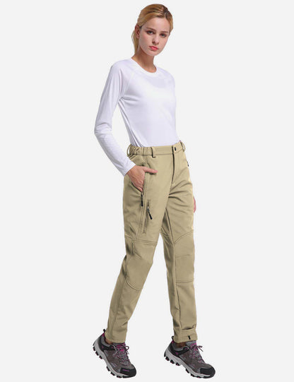 Women's Winter Thermal Pants with Articulated Knees and Zippered Pockets