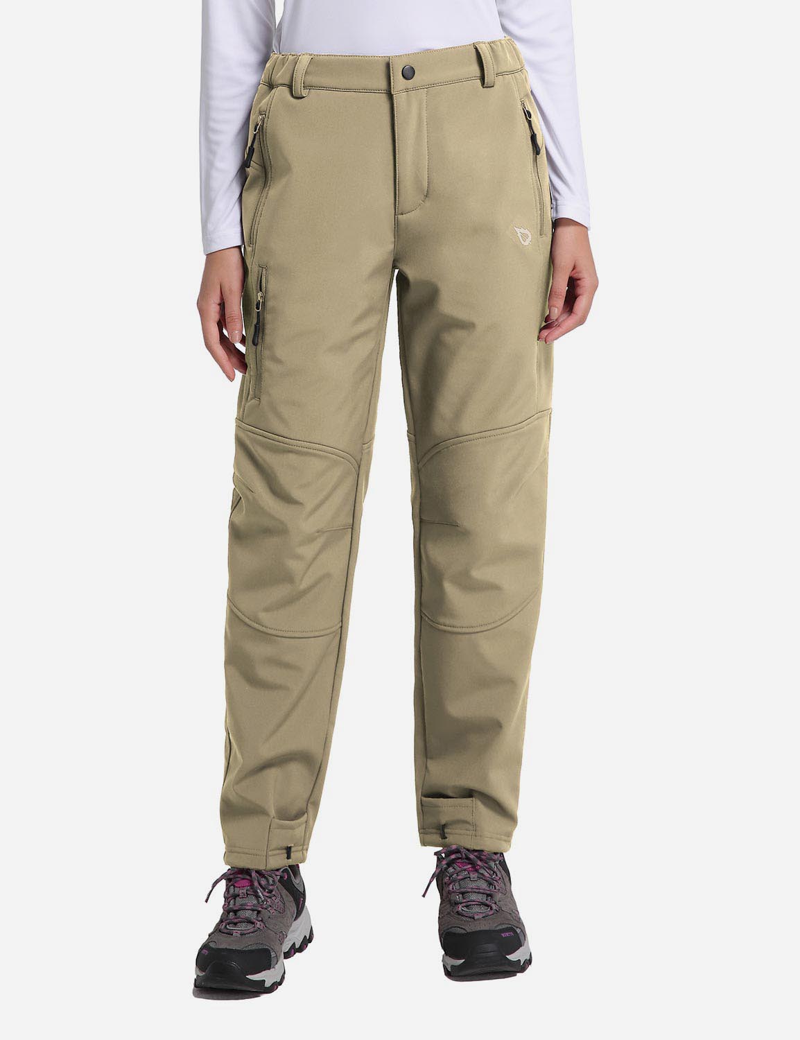 Women's Winter Thermal Pants with Articulated Knees and Zippered Pockets