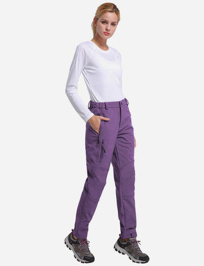 Women's Winter Thermal Pants with Articulated Knees and Zippered Pockets