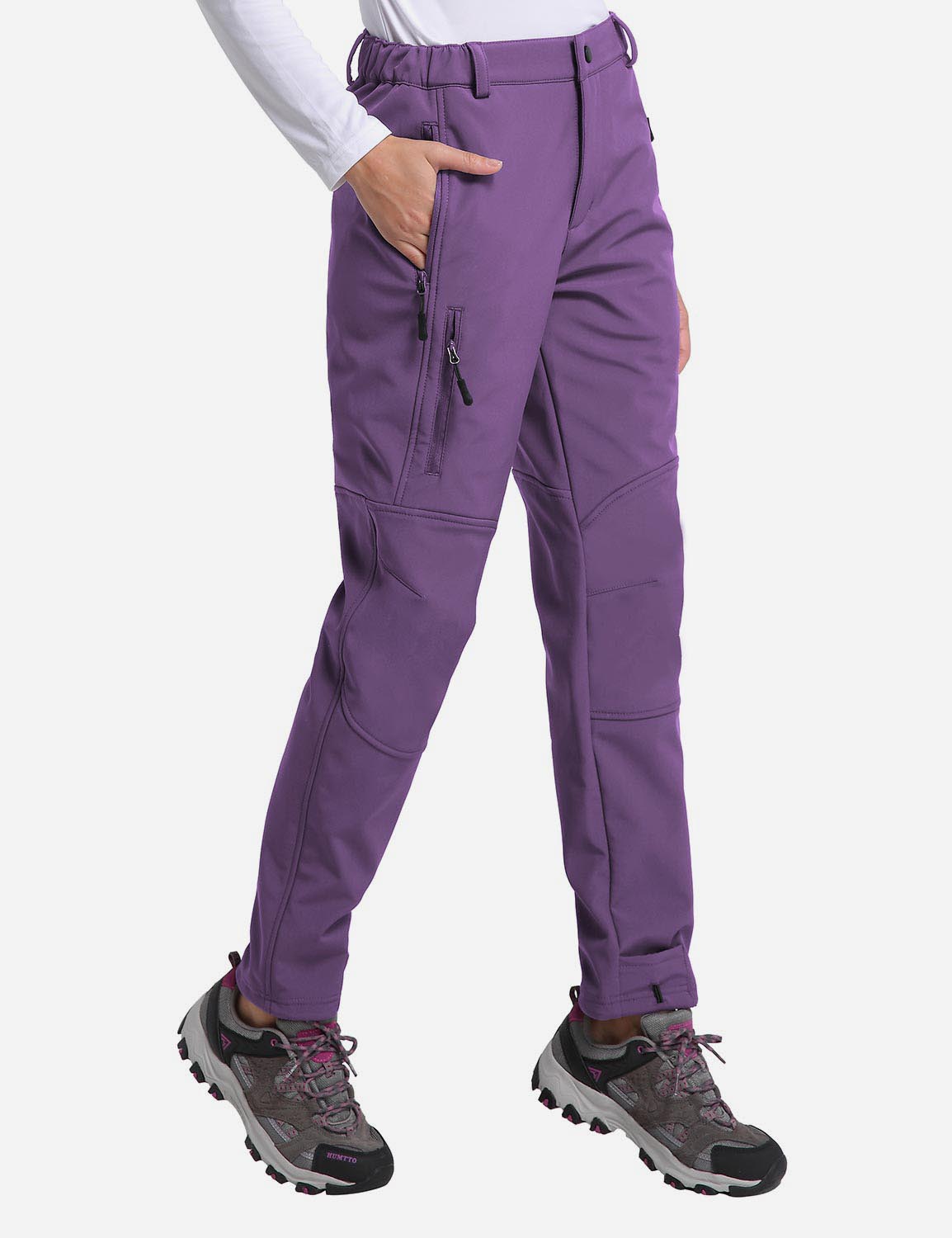 Women's Winter Thermal Pants with Articulated Knees and Zippered Pockets
