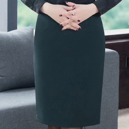 Women's Mid-Length Skirt with Solid Color Fleece Lining