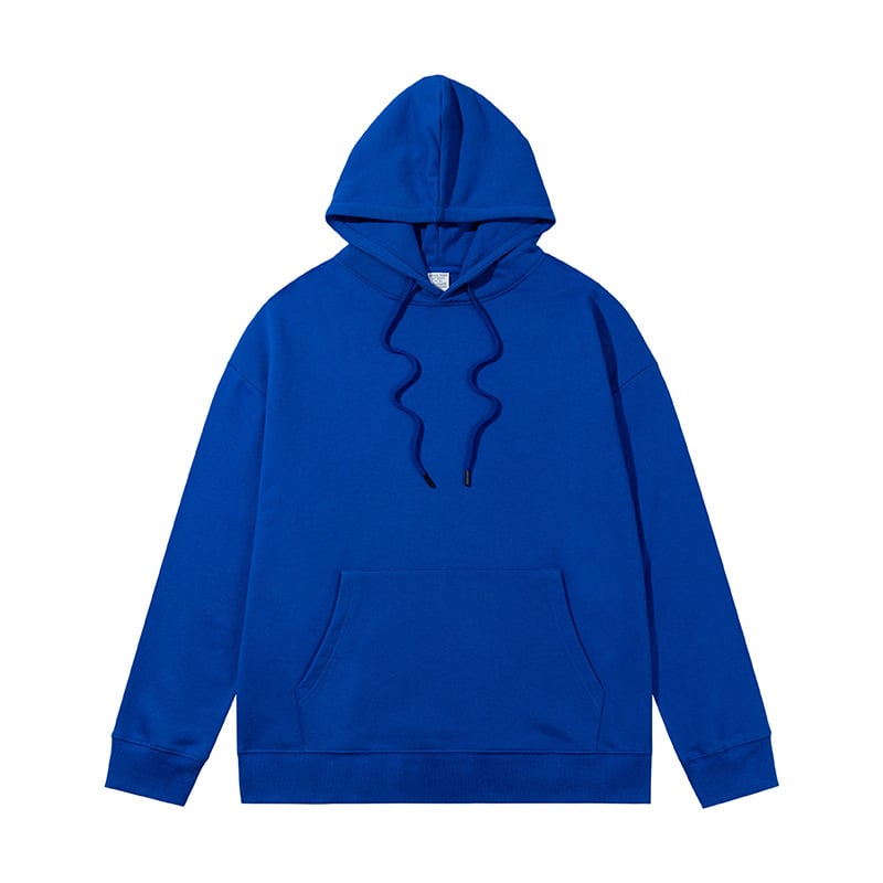 Herre hættetrøje med lange ærmer og ensfarvet design