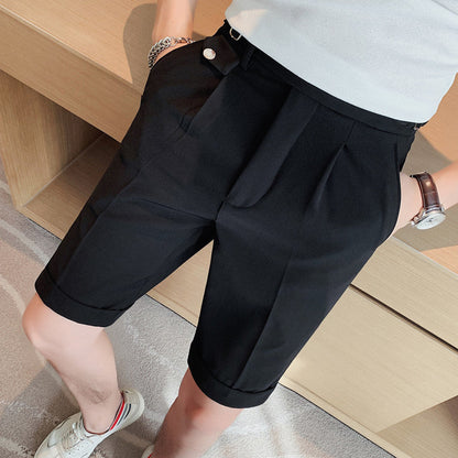 Herre sommershorts med lige ben og kontrastdesign – mikroelasticitet