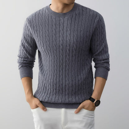Maglione da Uomo a Maniche Lunghe a Vestibilità Ampia con Motivo Jacquard