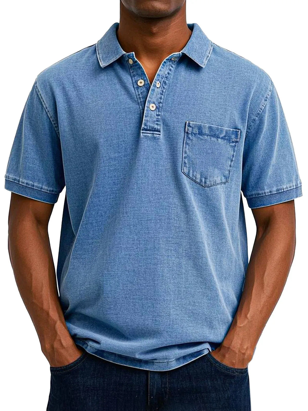 Camicia Estiva Uomo a Maniche Corte con Stampa e Bottoni – Vestibilità Aderente