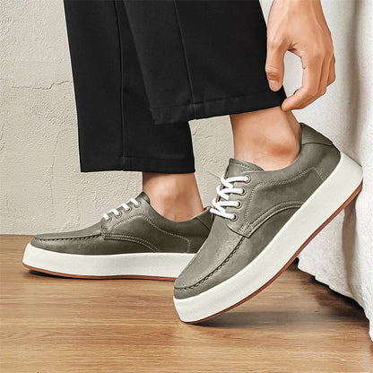 Sneakers Uomo Casual con Suola Platform e Lacci – Punta Tonda