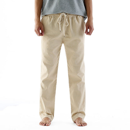 Men's Linen-Style Straight-Leg Pants – Loose Fit