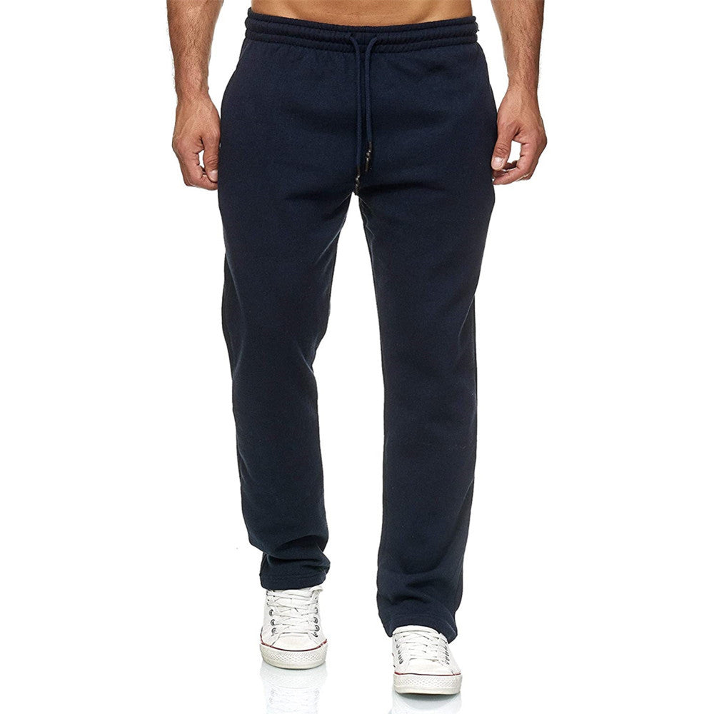 Pantaloni della Tuta Uomo Gamba Dritta Microelastici Foderati in Pile – Comfort Termico