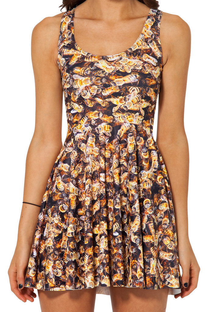 Abito Midi Donna Stampato Senza Maniche con Spalline Sottili e Gonna a Balze – Abito Estivo Casual