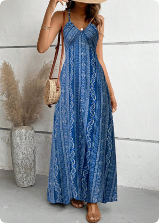 Abito Midi Donna a Righe Arcobaleno Senza Maniche – Abito Bodycon Elegante
