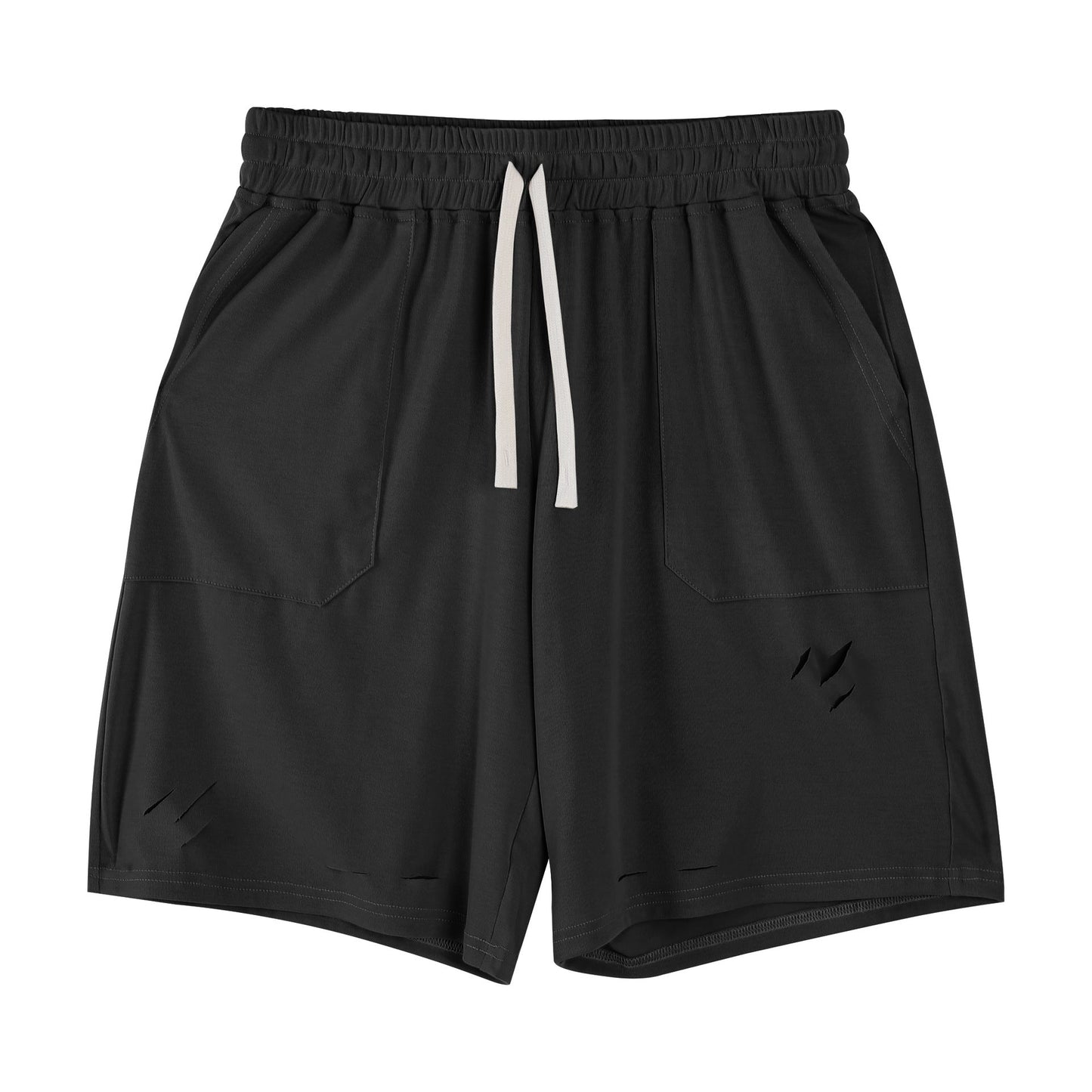 Pantaloncini Uomo Sportivi con Dettagli Strappati – Vestibilità Ampia