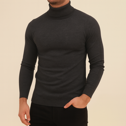 Maglione Uomo a Collo Alto Slim Fit Invernale – Maglia Style