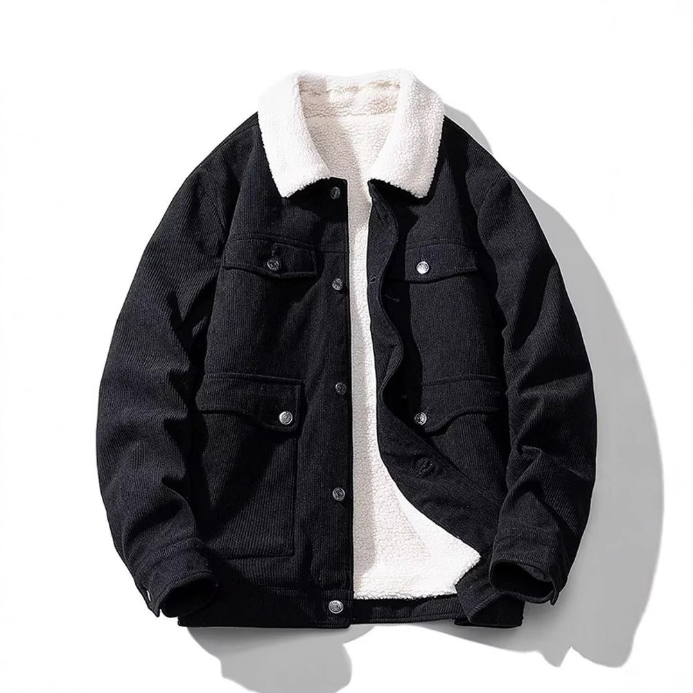 Cappotto Invernale da Uomo in Velluto a Coste con Fodera in Pile