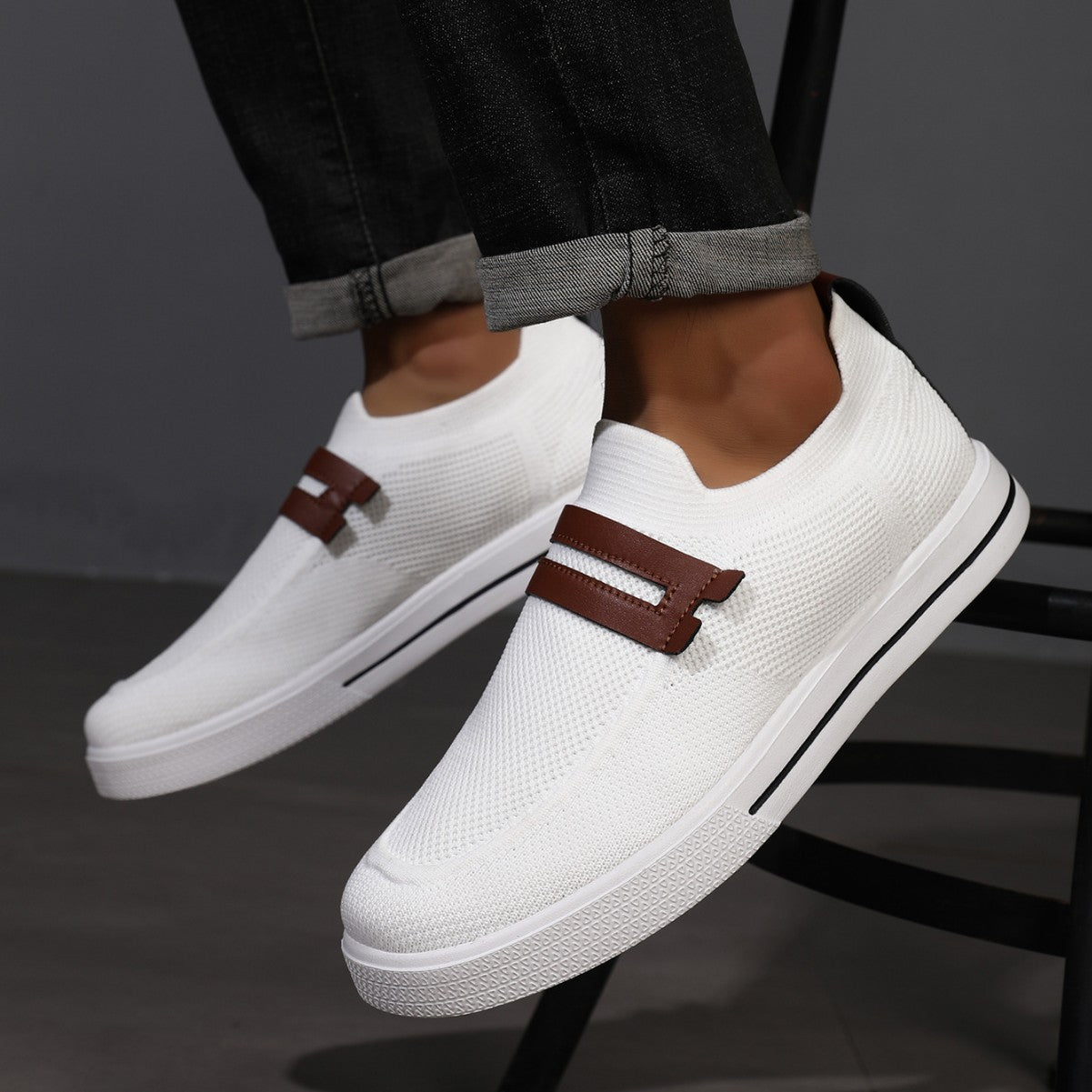 Sneakers Uomo Slip-On in Mesh Traspirante per Camminata – Leggere e Casual