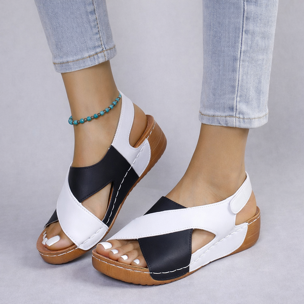 Women's Summer Sandals with Wedge and Non-Slip Sole – Slip-On Platform Model