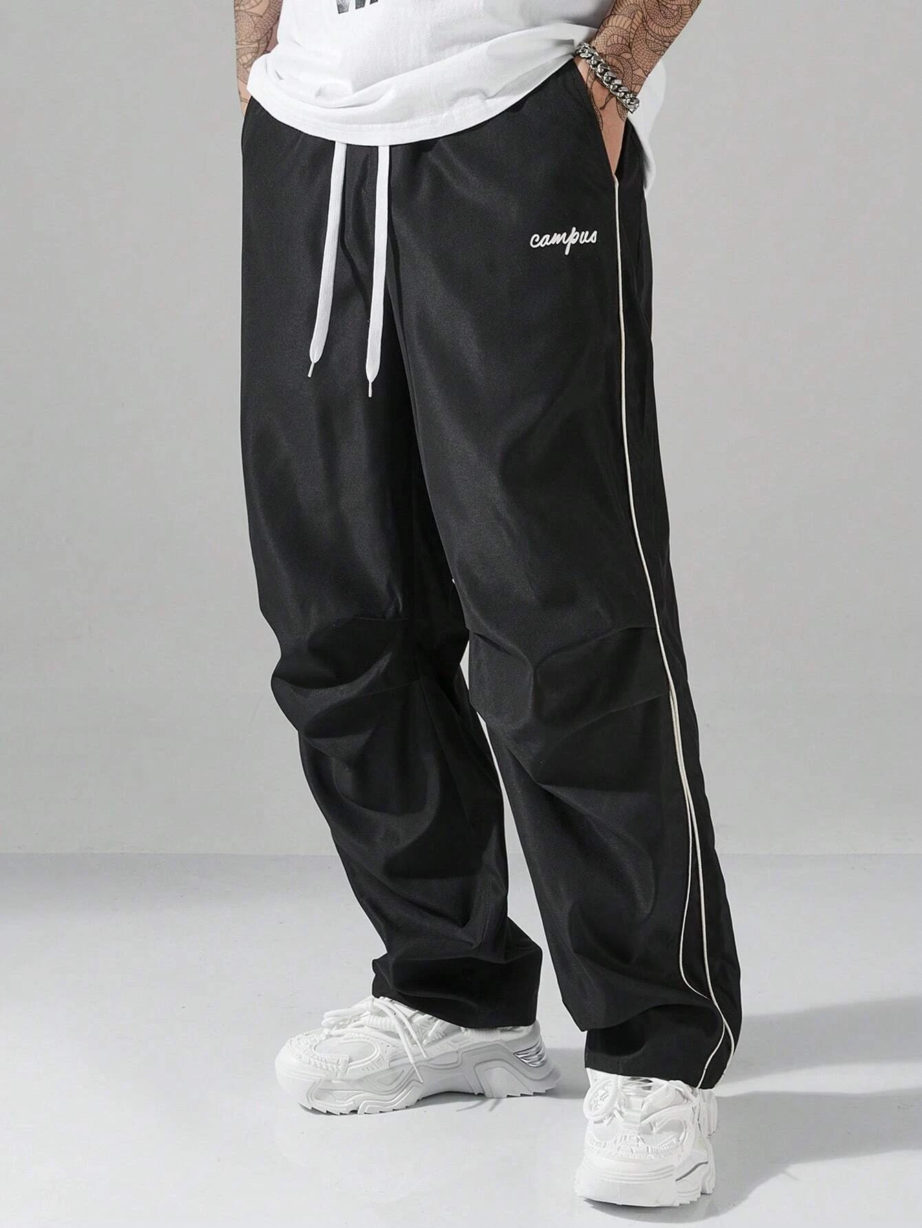 Men's Straight-Leg Sports Pants with Drawstring – Relaxed Fit