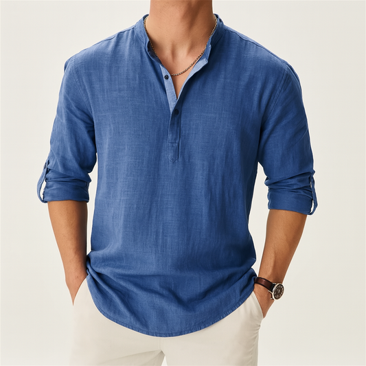 Men's Shirt with Buttons, Lightweight and Breathable for Hot Climates