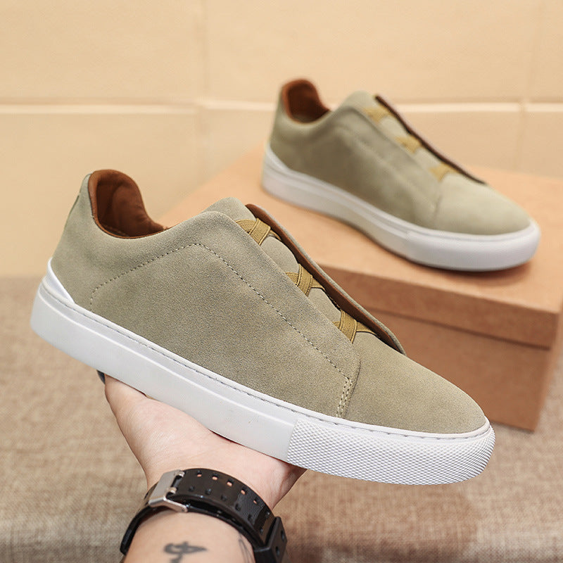 Scarpe Uomo con Lacci, Punta Arrotondata e Tomaia in Stile Pelle – Scarpe Casual