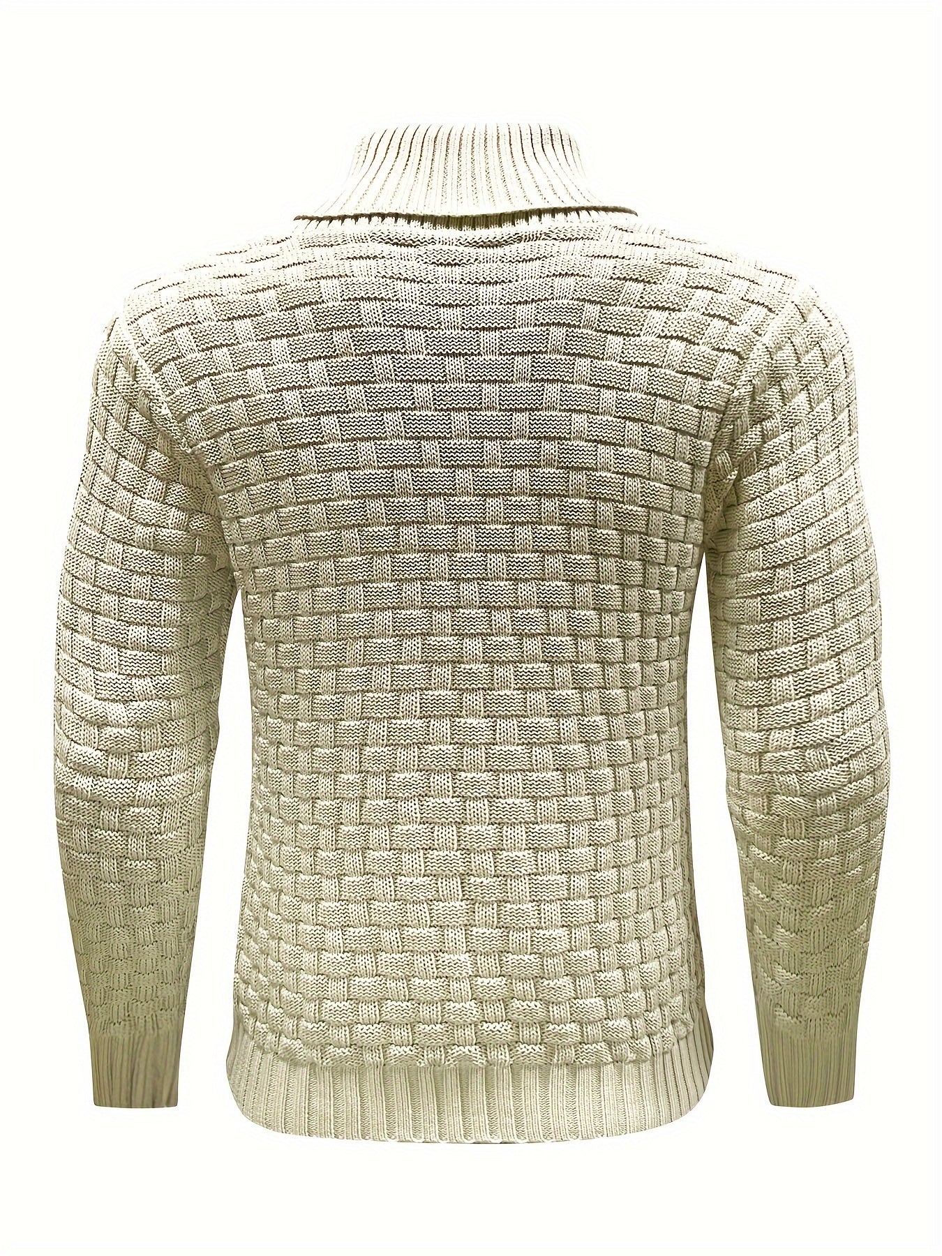 Maglione Uomo in Maglia Waffle con Collo a Sciarpa