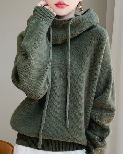 Women's Sweater Knit Pullover with Peter Pan Collar and Long Sleeves