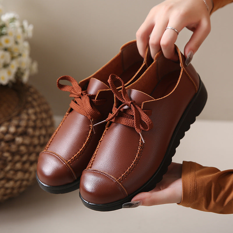 Zapatos de trabajo bajos para mujer, negros, con suela suave y diseño antideslizante
