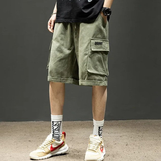 Shorts Uomo Estivi Cargo a Vestibilità Ampia Lunghezza Media con Tasche