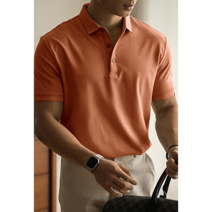 Polo Uomo Primaverile a Maniche Corte con Colletto a Rever – Misto Cotone