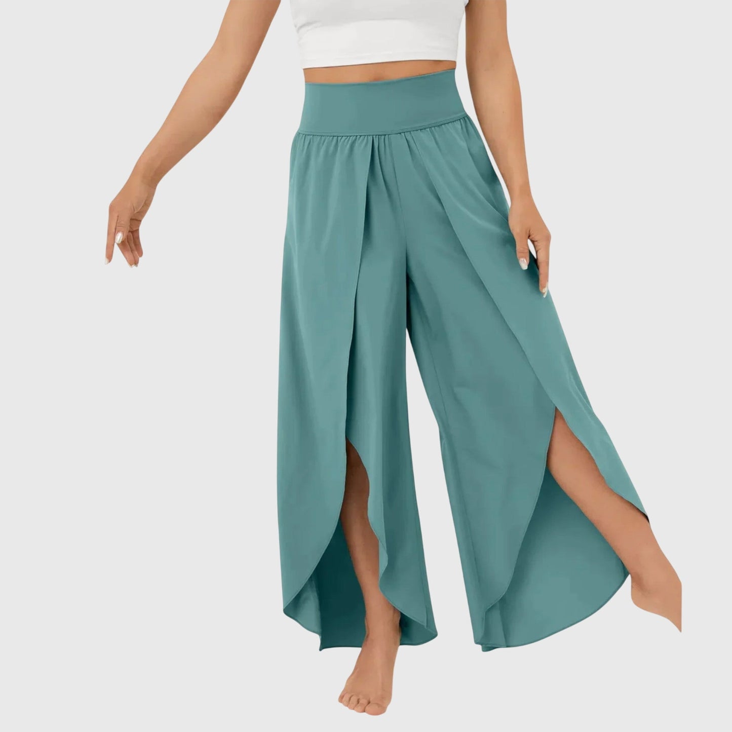 Sommerbukser til kvinder med vide ben, behagelig pasform – let casual stil