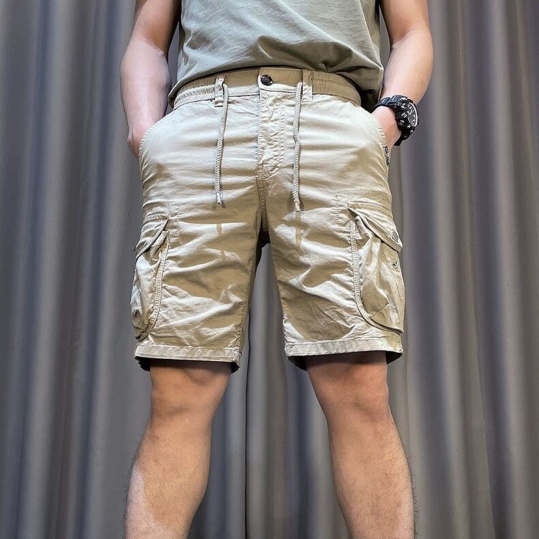 Men's Overalls with Multiple Pockets and Cropped Straight Leg – Casual Utility Style