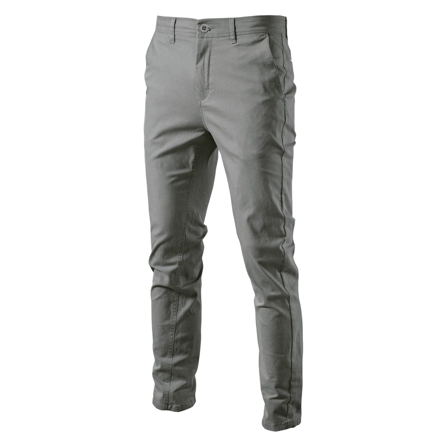 Pantaloni Uomo Rinforzati a Gamba Dritta con Vita Media e Chiusura a Zip – Design Essenziale