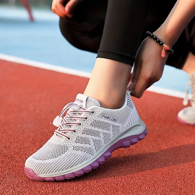 Damesneakers i åndbart mesh med polstret indersål – Støtte til fodens bue