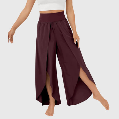 Sommerbukser til kvinder med vide ben, behagelig pasform – let casual stil