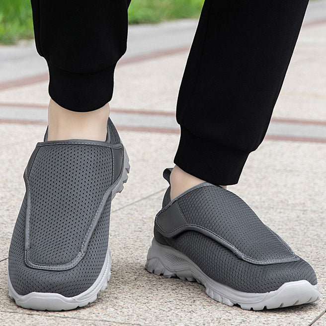 Scarpe da Passeggio Uomo a Pianta Larga con Chiusura a Strappo Regolabile – Suola Antiscivolo