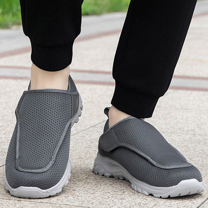 Scarpe da Passeggio Uomo a Pianta Larga con Chiusura a Strappo Regolabile – Suola Antiscivolo